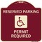 Signmission Reserved Parking Permit Required W/ Graphic Heavy-Gauge Aluminum Sign, 18" x 18", BU-1818-23059 A-DES-BU-1818-23059 - alternate 1
